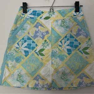 Lilly Pulitzer Women’s 2 Skirt Octopus Lemon Floral Crab Blue Green White Label